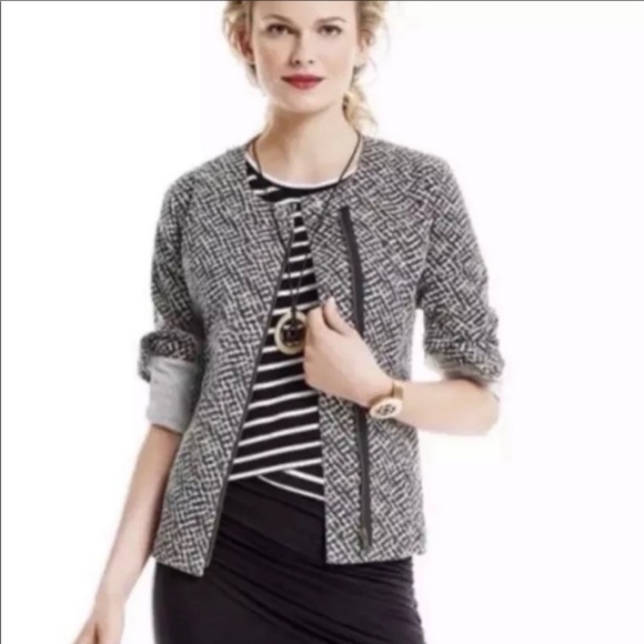Cabi #5099 Cliffside Jacket Asymmetrical Zipper Cotton Spandex Size Medium - Picture 2 of 7